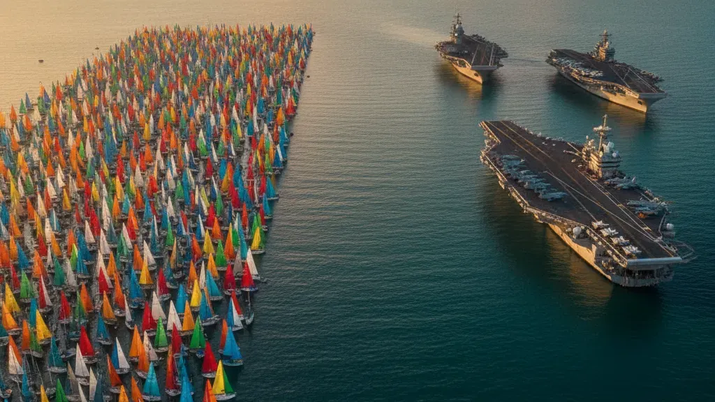 Company size distribution shift: from today's normal distribution to AI era's barbell distribution